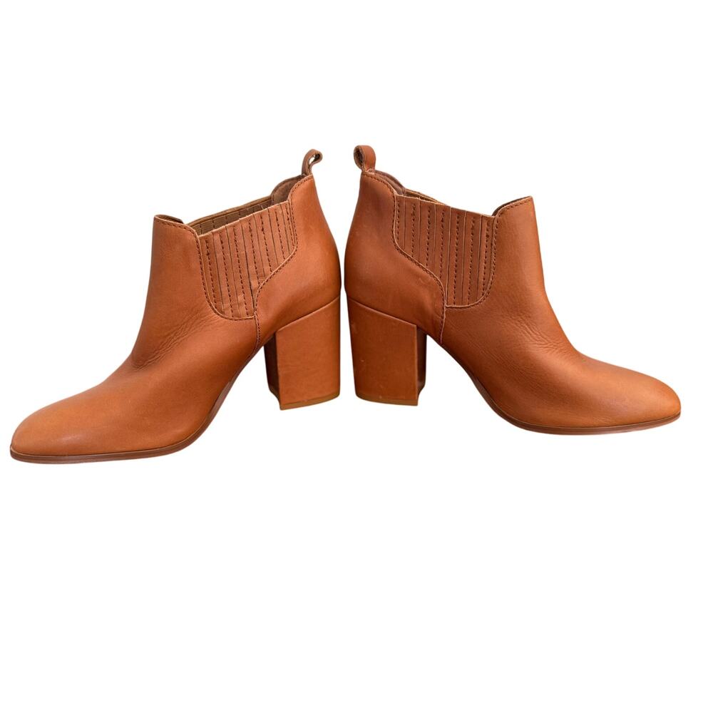 NWT Kelsi Dagger Brooklyn West Leather Ankle Bootie Sienna Brown Women's Size 7 - Picture 6 of 8